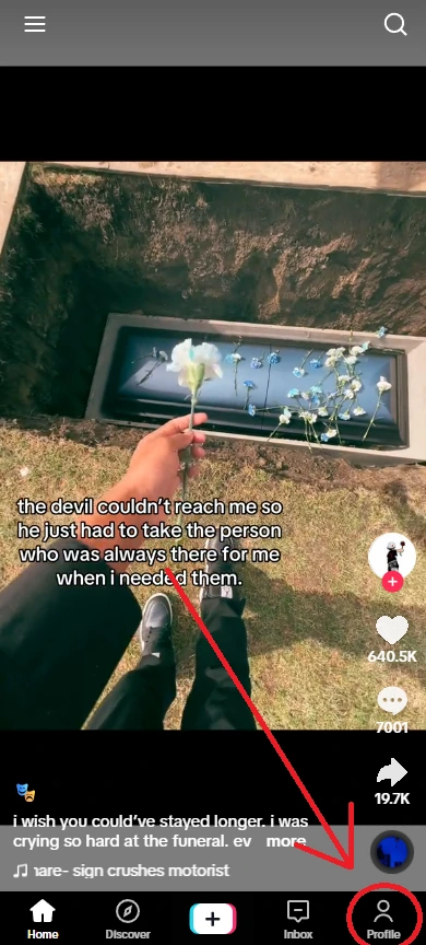 Página de inicio de TikTok