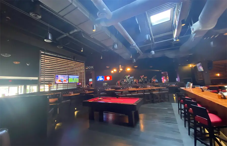 Starlight Casino bar with a billiards table